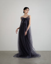 Load image into Gallery viewer, Charcoal Big ribbon dress