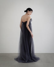 Load image into Gallery viewer, Charcoal Big ribbon dress