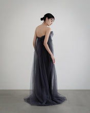Load image into Gallery viewer, Charcoal Big ribbon dress

