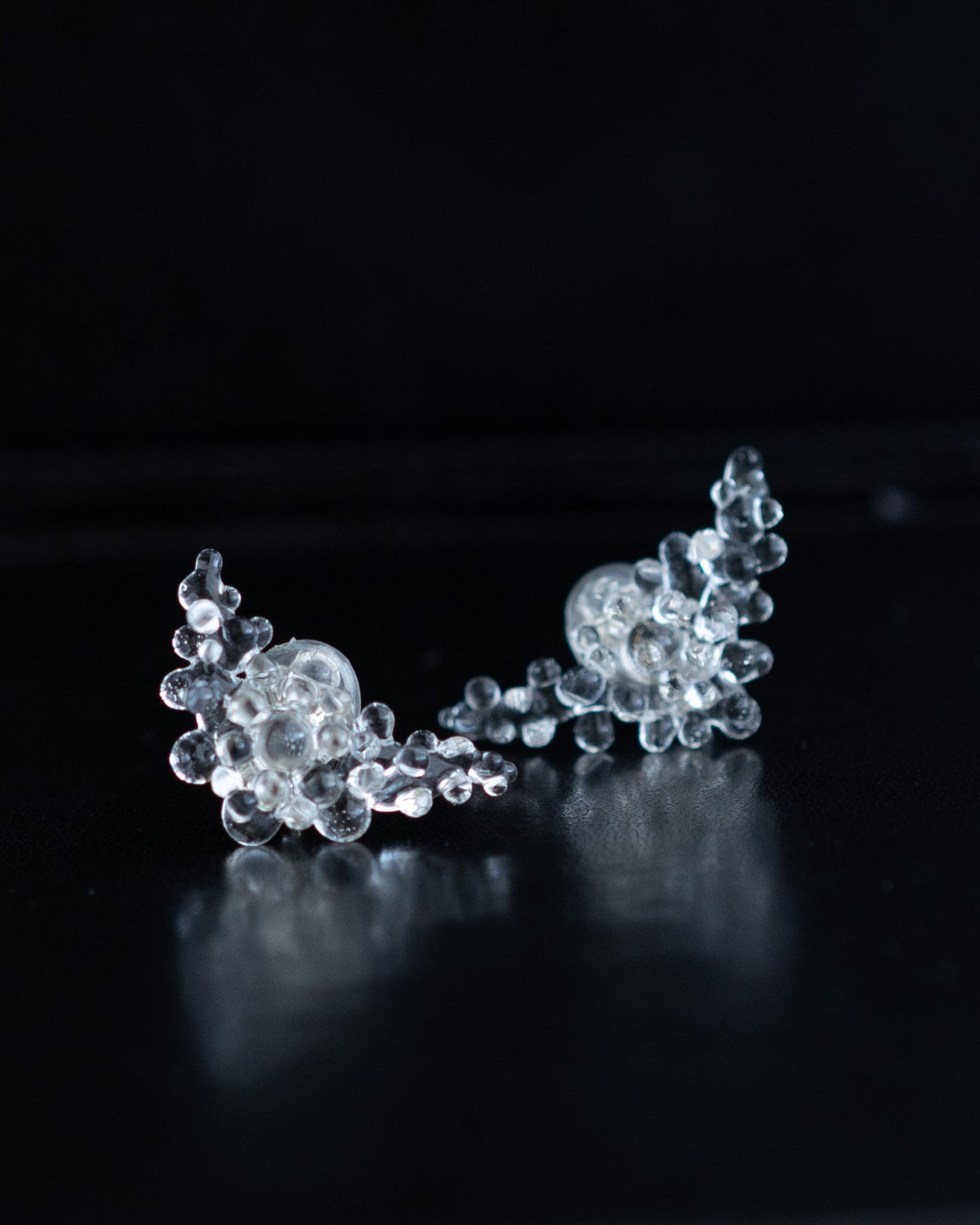 Drops of light earrings - silver color