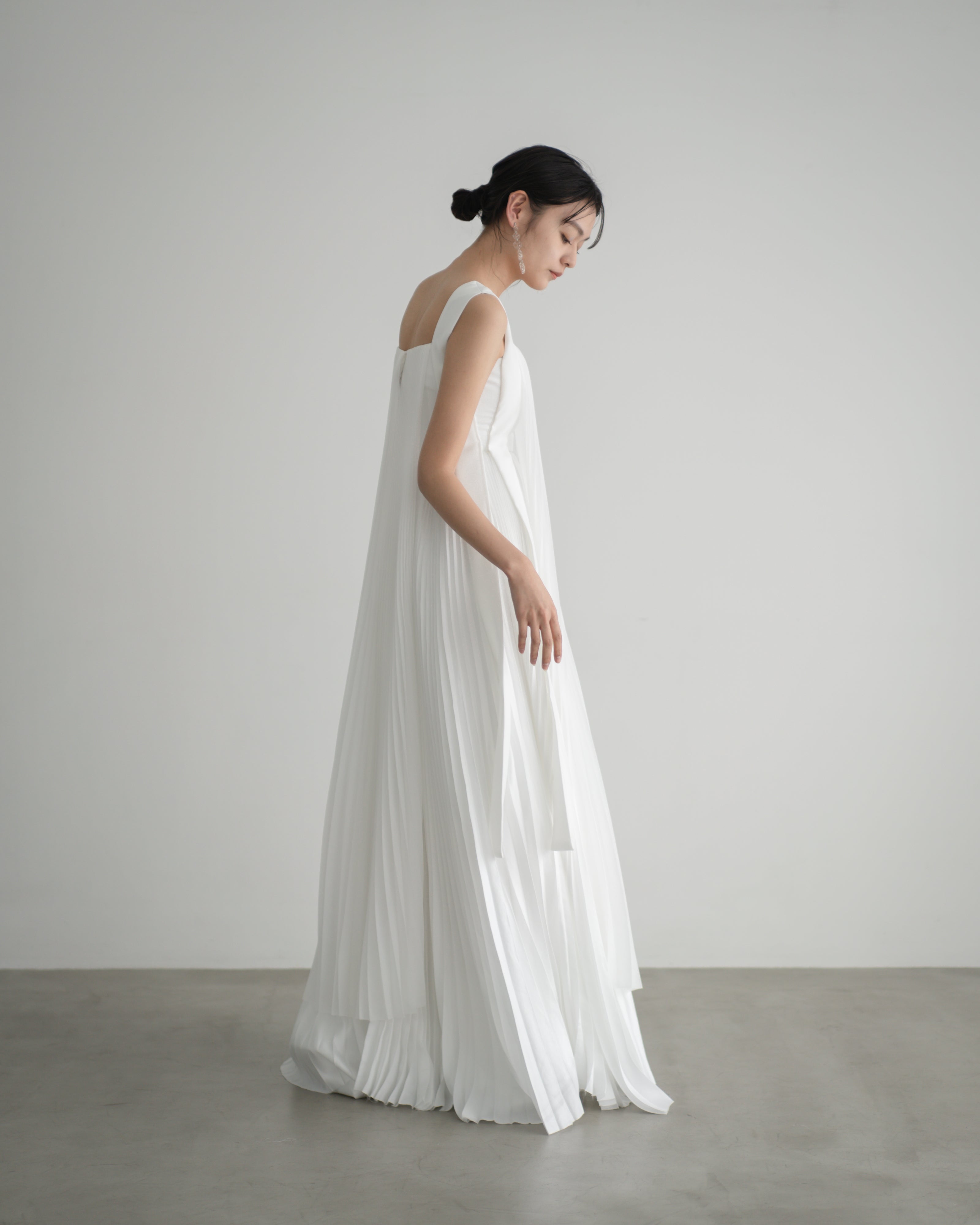 long dress pleats layers Vina Tiered Pleated Layered Maxi Dress