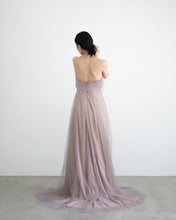 Load image into Gallery viewer, Smoky purple Raffle color dress
