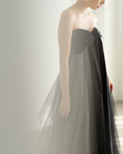 Load image into Gallery viewer, Black satin ribbon dress
