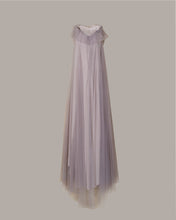 Load image into Gallery viewer, Smoky purple Raffle color dress
